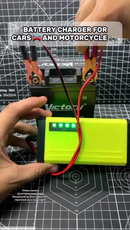Carregador de Bateria para Carro e Moto 12V 2A-3A Portátil Automotivo KA-1218 Automático