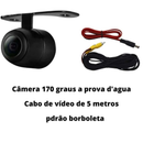 Kit Tela Retrovisor 4.3 Fixa Mais Câmera de Ré