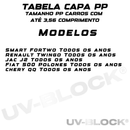 Capa Carro Impermeável Protege Sol Chuva Poeira P M G UV-BLOCK 100% Anti-Uv Sem Forro