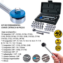 40 PCS Kit Jogo De Chave De Catraca Reversível Com Soquetes