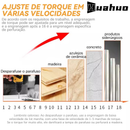 Furadeira Parafusadeira 26V/18V/12V Baterias Sem Fio Impacto Com Maleta Completo Broca Caixa de papelão Maleta Bivolt~