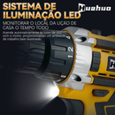 Furadeira Parafusadeira 26V/18V/12V Baterias Sem Fio Impacto Com Maleta Completo Broca Caixa de papelão Maleta Bivolt~