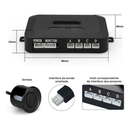 Kit Sensor De Estacionamento Ré 4 Sensores Display 22mm Universal Para Carro
