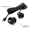 Kit Sensor De Estacionamento Ré 4 Sensores Display 22mm Universal Para Carro
