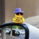 TIMEKEY Anel De Verão Ornamento De Pato De Borracha Amarela Decoração De Carro Chapéu De Cowboy Fofo Duckies Ornamentos De Interiores Acessórios De Casa H5p