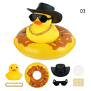Pato De Borracha Amarela Decoração De Carro Chapéu De Cowboy Fofo Duckies Ornamentos De Interiores Acessórios De Casa H5p TIMEKEY Anel De Verão Ornamento