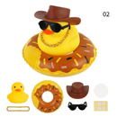 Pato De Borracha Amarela Decoração De Carro Chapéu De Cowboy Fofo Duckies Ornamentos De Interiores Acessórios De Casa H5p TIMEKEY Anel De Verão Ornamento