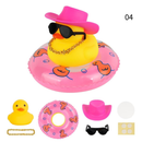 Pato De Borracha Amarela Decoração De Carro Chapéu De Cowboy Fofo Duckies Ornamentos De Interiores Acessórios De Casa H5p TIMEKEY Anel De Verão Ornamento