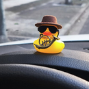 TIMEKEY Anel De Verão Ornamento De Pato De Borracha Amarela Decoração De Carro Chapéu De Cowboy Fofo Duckies Ornamentos De Interiores Acessórios De Casa H5p