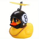 Decoração para carros-Capacete de pato,decoração de bicicleta,pequeno pato amarelo com bambu