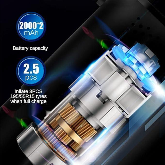 Mini Compressor de Ar Portatil Recarregavél Digital USB Calibrador Pneu