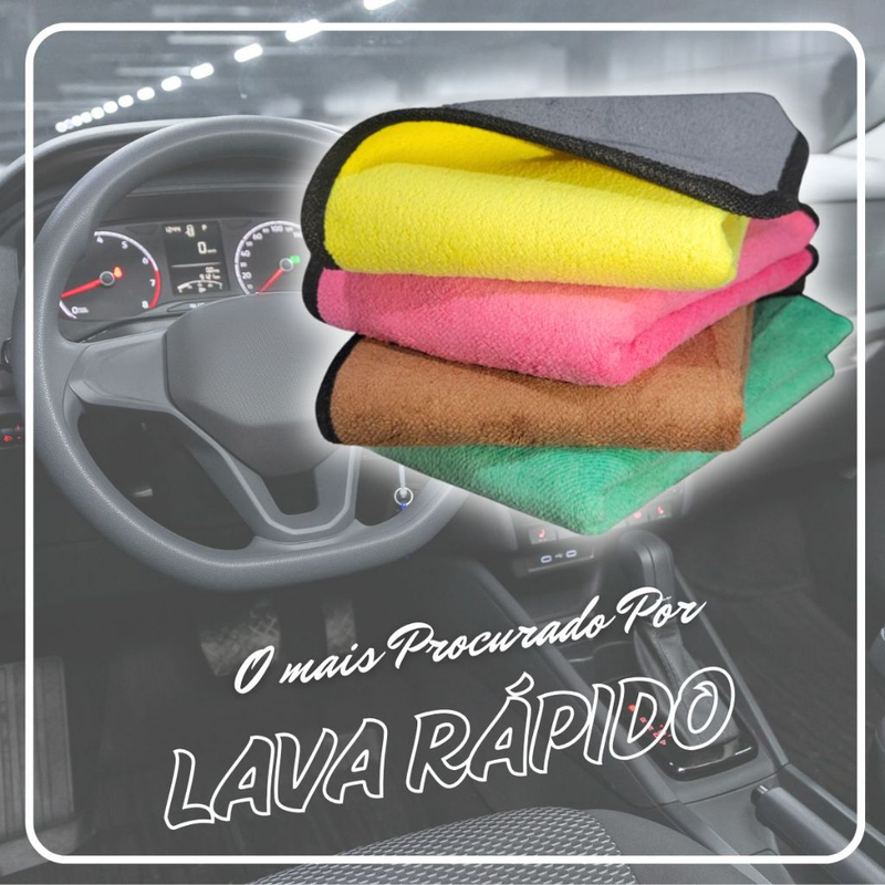 Pano Mágico para Vidro Microfibra Dupla Face Super Macia Limpeza em geral Higienização Automóvel