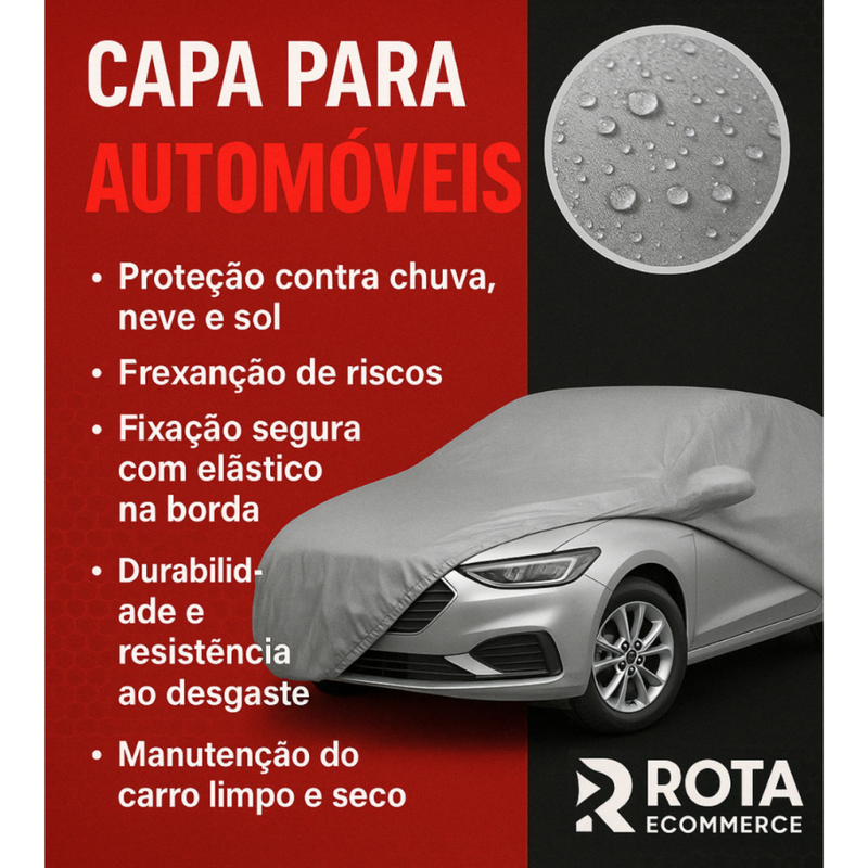 Capa Cobrir Carro Grossa Forrada Impermeável Proteção Sol e Chuva
