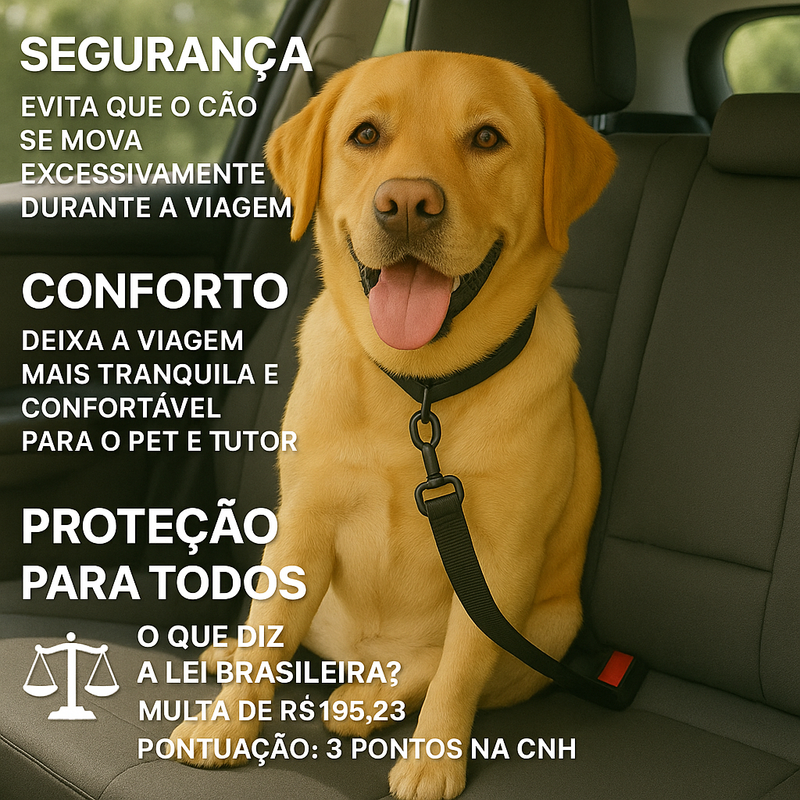 Cinto de Segurança para Pet Ajustável Cachorro Cão Gato Animais de Estimação Proteção para Viagem