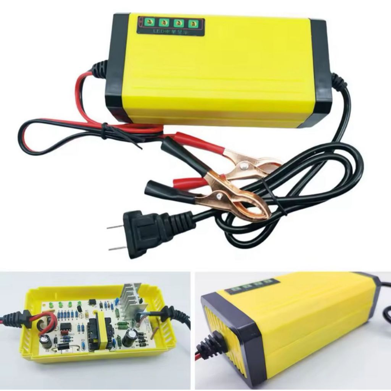 Carregador de Bateria para Carro e Moto 12V 2A-3A Portátil Automotivo KA-1218 Automático