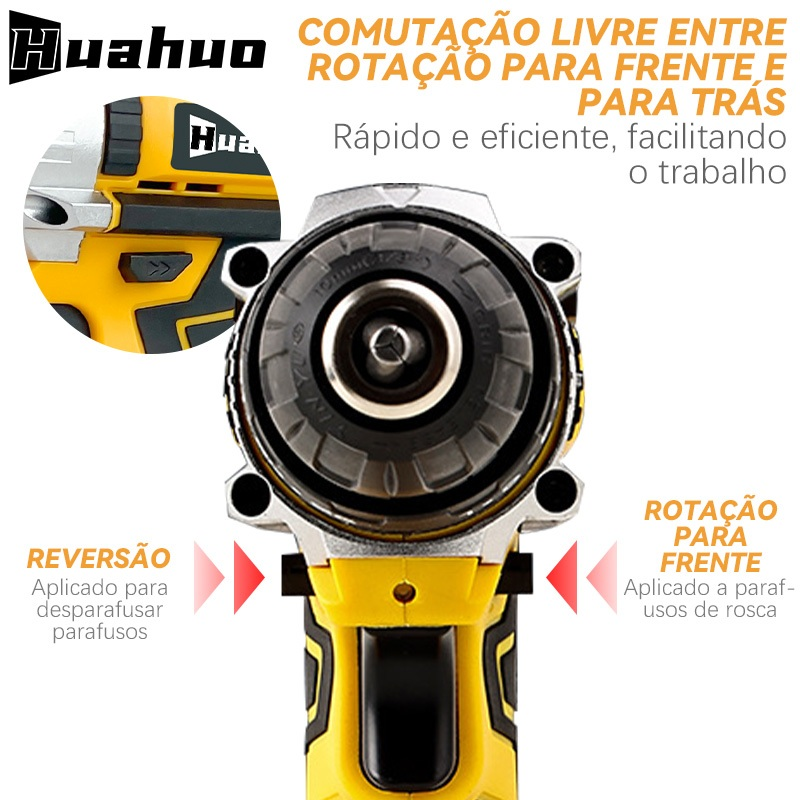 Furadeira Parafusadeira 26V/18V/12V Baterias Sem Fio Impacto Com Maleta Completo Broca Caixa de papelão Maleta Bivolt~